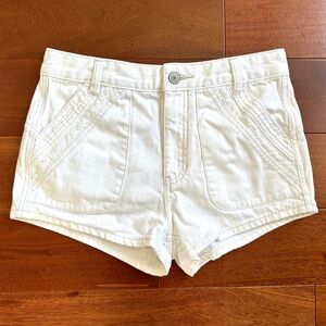 Free People white jean shortie shorts Women’s Size 27